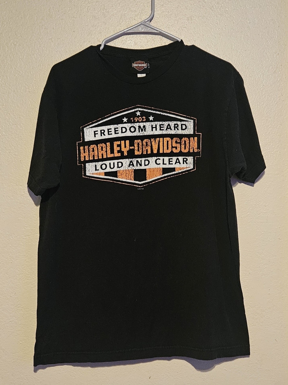 Harley-Davidson Tshirt - L "Freedom Heard Loud And Clear"